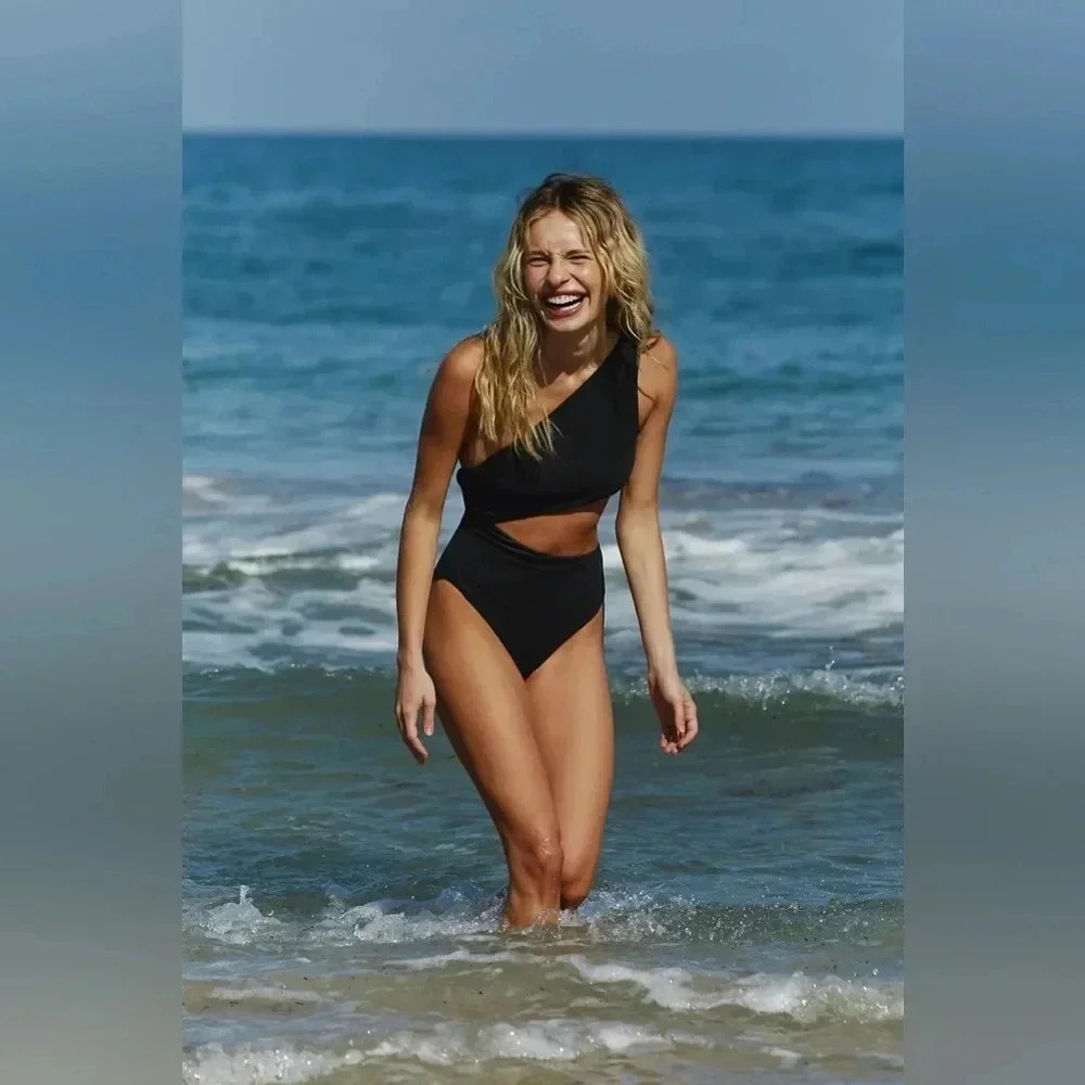 Beach Riot Celine Ribbed One-Piece Small B703 - Picture 2 of 4